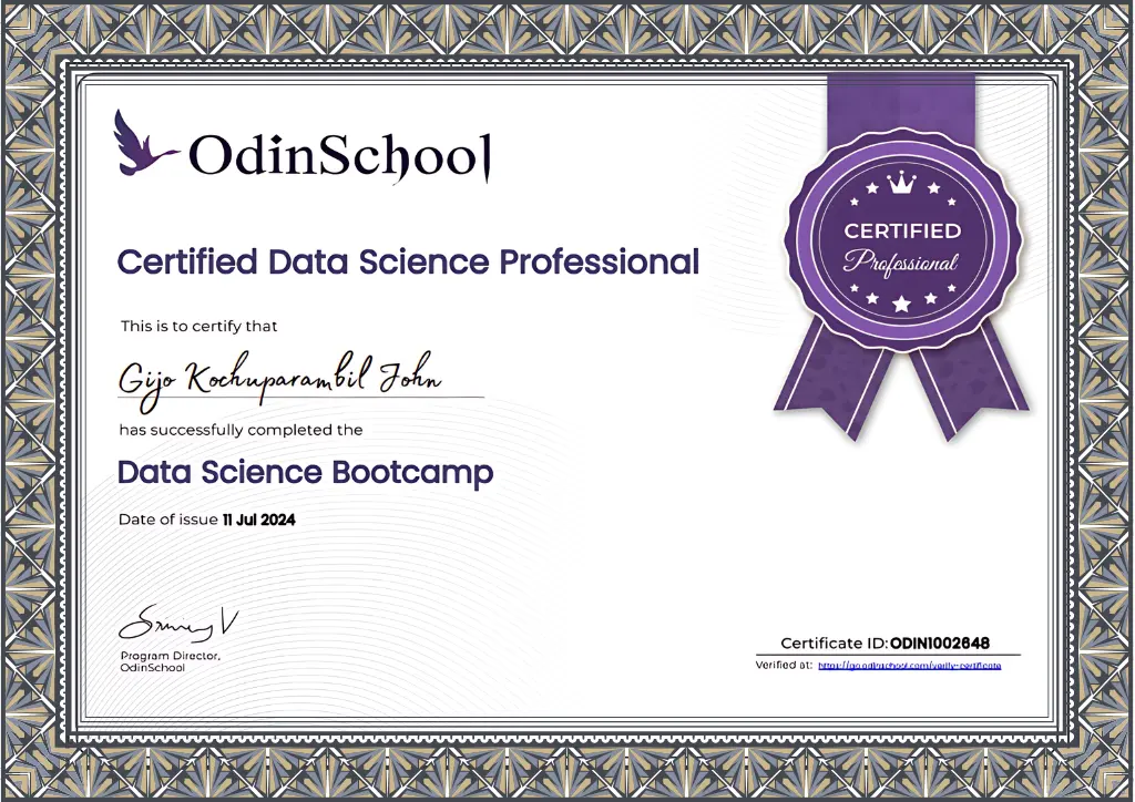 Certified-Data-Science-Professional-Gijo-Kochuparambil