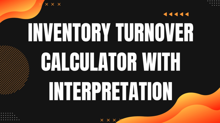 Inventory Turnover Calculator